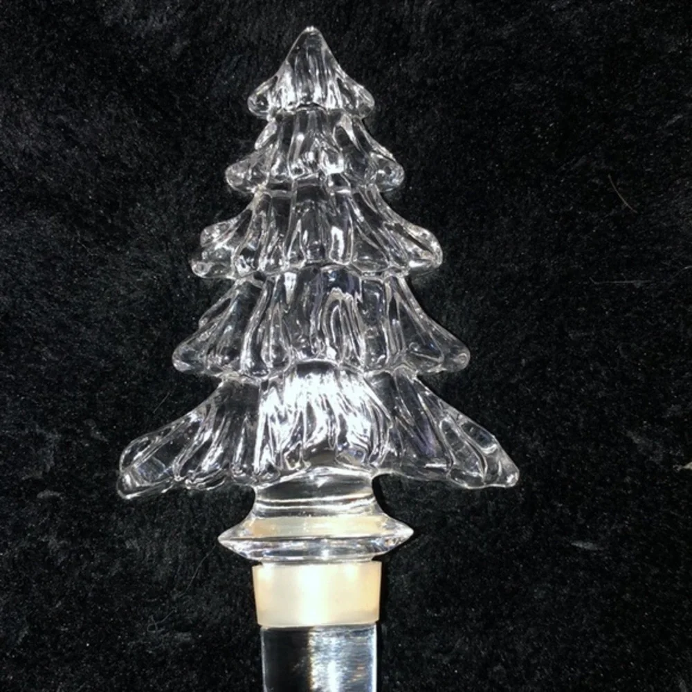 Christmas Tree Holiday Wine Bottle‎ Stopper Clear Glass Mikasa